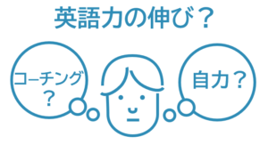 イメージ図説：コーチングがいいのかまたは自学がいいのか悩む人